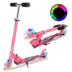 LED Kinderroller Tretroller Cityroller Geschenk Höhenverstellbar Scooter Klappba