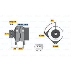 BOSCH Generator Lichtmaschine 70A 14V für Skoda Felicia I Golf III Polo