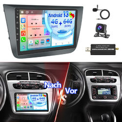 4G+64G Für Seat Altea XL 2004-2015 Toledo Kam Carplay Autoradio Android 13 DAB+