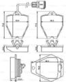 BOSCH Bremsbelagsatz, Scheibenbremse Vorderachse für AUDI