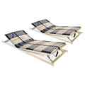 Lattenrost 7 Zonen Lattenrahmen Bettrost Holzlatten Rollrost 2 Stk. vidaXL