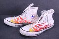 Converse All Star Classic HI Unisex Sneaker Chucks Gr. 36,5 weiß Flammen CH3-561