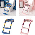 Toilettentrainer Kissengriff mit Treppe Toilettensitz für 1-7 Kinder WC Sitz