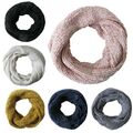 Schlauchschal Winter Fluffy Schal Loopschal Damen einfarbig Halstuch Strickloop