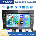 DAB+ Kamera Carplay Android 13 Autoradio GPS NAV BT Für Opel Corsa C D Astra H