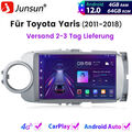 4+64GB Carplay Android Für Toyota Yaris 2011-2018 Autoradio GPS NAVI SAT BT DAB+