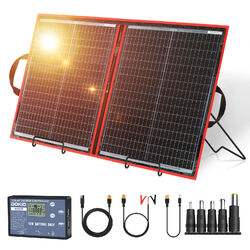 Dokio Solarpanel 100w Faltbar Tragbar 12V Solar für Batterie Wohnmobil Camping