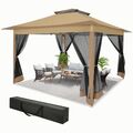 Falt Pavillon 3x3/3,6x3,6m Dachmaß WASSERDICHT Pavillion Gartenzelt Partyzelt