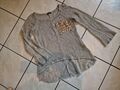 Pulli Deichgraf L Grau Strick Stern Pailletten 