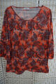 Damen Gina Benotti Tunika Shirt Gr. 44-46 Paisley Muster ,Orange Töne ,Polyester