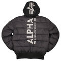 Alpha Industries MA-1 ZH Back Print Puffer FD Herren Jacke Schwarz