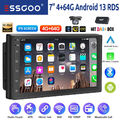 7" 4+64G Android 13 Carplay Autoradio Doppel 2 DIN Bluetooth DAB+ GPS Nav RDS FM