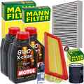 MANN FILTER FILTERSET+MOTUL 5W40 ÖL für LANCIA YPSILON FIAT 500 PANDA 169