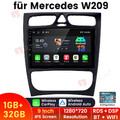 DAB+ Android 13 Autoradio Für Mercedes Benz CLK W209 C-Klasse W203 GPS Navi WiFi