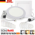 10X/50X 3W-24W LED Panel Einbaustrahler Einbau-Spots ultra-flach Einbau-Leuchte