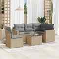 Garten Sofagarnitur mit Kissen Gartenmöbel Sofa Lounge 6-tlg. Poly Rattan vidaXL