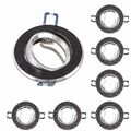 6x Einbaurahmen GU10 SET 68mm inkl GU10 Fassung 16302-9 Einbaustrahler | Deckens