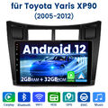 9'' Android 12.0 Autoradio GPS Navi Für Toyota Yaris XP90 2005-2012 CarPlay 2G