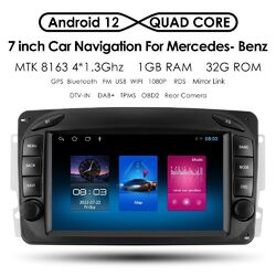 9" Android 13 Autoradio GPS Navi Für Mercedes Benz A/C Klasse CLK W203 W209 W639