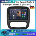 6+128GB Android13 Für Opel Vivaro Renault Trafic Autoradio 9"GPS Navi CarPlay FM