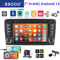 Android 13 4G Carplay Autoradio GPS BT AM 4+64G Kam Für Audi A3 S3 RS3 8P 8V 8PA