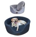 Hundebett mit Kissen Hundekorb Hundesofa Katzenbett Hunde RUND Bett 2 FARBEN 