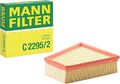 MANN FILTER C 2295/2 LUFTFILTER - FÜR SEAT, SKODA IBIZA 4, FABIA 1/2, VW 1.2 1.4