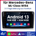 Android13 Für Mercedes Benz W164 GL320 ML350 X164 9"Autoradio GPS Nav 4+64G DAB+