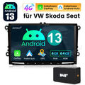 4+64G Android13 Autoradio Carplay Navi Für VW GOLF 5 6 Passat Touran Tiguan DAB+