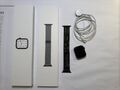 Apple Watch Series 7 45mm Edelstahl Graphit Milanaise Armband Cellular LTE