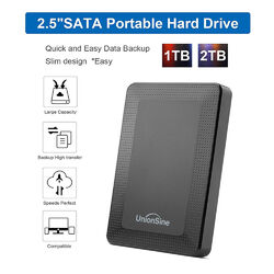 Unionsine 2.5 Zoll USB3.0 HDD, Externe Festplatte 1TB 2TB Datenspeicherplatte