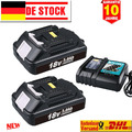 18V/7,0Ah für Makita Akku 18 Volt BL1860B BL1850 BL1830 194309-1 + Ladegerät Set