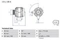 BOSCH Generator Für AUDI A1 SEAT Altea SKODA Fabia VW Beetle 03-18 0986080600