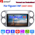 9" Autoradio Android 12 2 DIN GPS NAVI WIFI SWC BT Für VW Tiguan 1 NF 2007-2016 