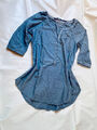 Bluse long Street One Gr. 38 S / M Hellblau Blau Bio Öko Cotton Tunika