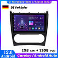 2+32G Carplay Autoradio Android GPS NAVI BT DAB+ Für Mercedes-Benz C-Klasse W203