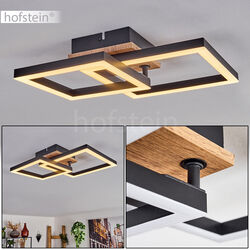 LED Wohn Schlaf Zimmer Lampe Decken Leuchte Holzoptik modern Flur Beleuchtung