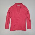 Peter Hahn Damen Strickjacke rosa 10 UK Seide Kaschmir vorne offen weich kuschelig Strick