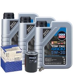 Motoröl 5W30 LIQUI MOLY Top Tec 4600 3L+MAHLE Ölfilter+Ölablassschraube