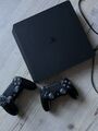 Sony PlayStation 4 Slim 500GB Spielekonsole - Jet Black F-Chassis 2x Controller