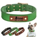 Personalisiert Hundehalsband Echtes Leder Halsband für mittlere große Hunde M-XL