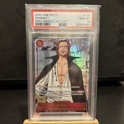 PSA 10 One Piece OP01-120 Shanks SEC Manga Alt Art Romance Dawn English 1st Ed