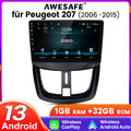 Carplay Für Peugeot 207 2006-2015 9" Android13 Autoradio GPS Navi BT WIFI FM DAB