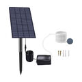 Solar Sauerstoffpumpe Teichbelüfter Gartenteich Aquarium Luftpumpe Solar pu A4U2