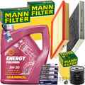 MANN INSPEKTIONSPAKET+5L MANNOL PREMIUM 5W-30 ÖL passend für OPEL ASTRA G ZAFIRA