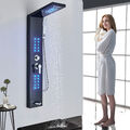 Edelstahl Duschpaneel LED Duschsäule set Regendusche Massage Duscharmatur system