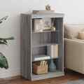 Sideboard mit LED-Leuchten Kommode Highboard Schrank Anrichte Grau Sonoma vidaXL