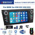 Carplay DAB+ Autoradio Android 13 Für BMW 3er E90 E91 E92 E93 2+64G GPS NAVI KAM