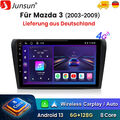 6+128G Autoradio Android 13 Carplay GPS WIFI 4G BT DAB+ Für MAZDA 3 BK 2003-2009