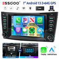 7" 2+64G Autoradio DAB Carplay Android13 Für Benz CLS E-Klasse W211 C219 KAM RDS